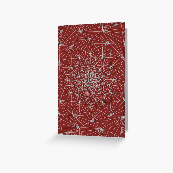 12 pointed star network - ruby - card Greeting Card