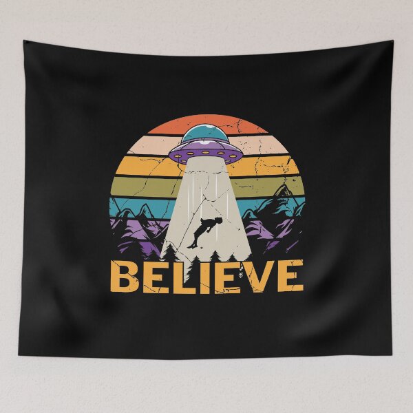 Item preview, BELIEVE UFO and Aliens Abduction Vintage designed and sold by RoguePixel.