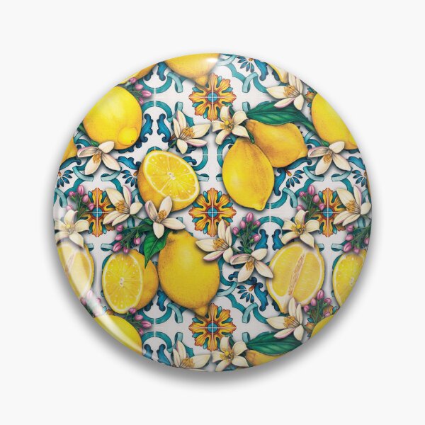 Item preview, Mediterranean Summer Lemons Pattern Design - Mediterranean Tiles designed and sold by antevasinart.