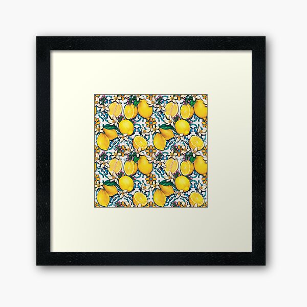Item preview, Mediterranean Summer Lemons Pattern Design - Mediterranean Tiles designed and sold by antevasinart.