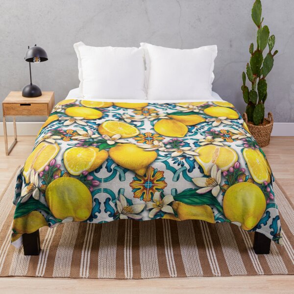 Item preview, Mediterranean Summer Lemons Pattern Design - Mediterranean Tiles designed and sold by antevasinart.