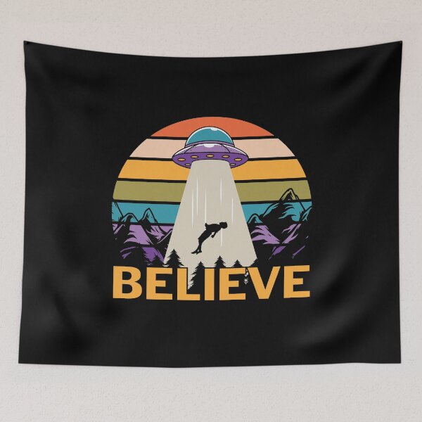 Item preview, BELIEVE UFO and Aliens Abduction designed and sold by RoguePixel.