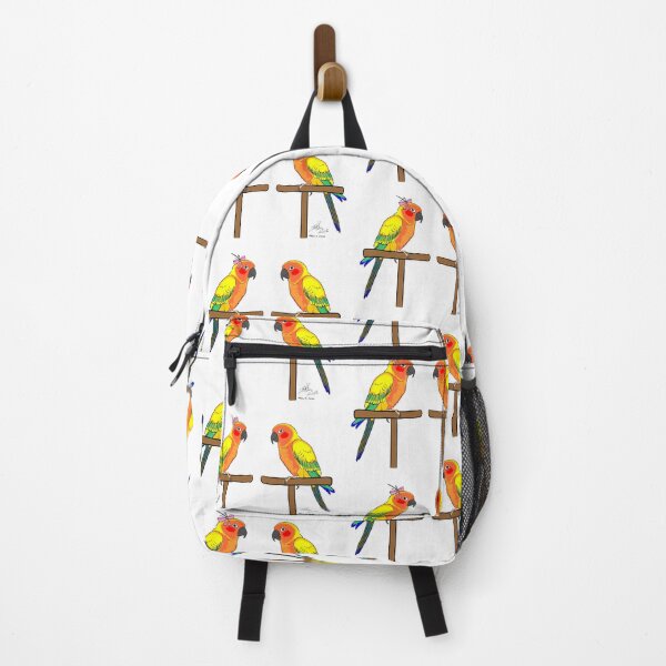 Item preview, Crazy Bird Lady with Sun Conures designed and sold by Laughing Parrot Studio.
