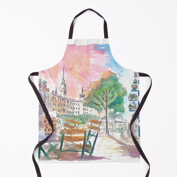 Item preview, Munich Cosy Beergarden with Maypole and Historic Center designed and sold by artshop77.