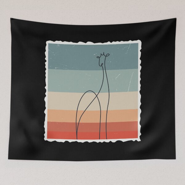 Item preview, Retro Vintage Giraffe One Line designed and sold by Full Moon.