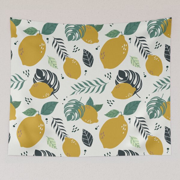 Item preview, Mediterranean Summer Lemons Pattern Design, Lemon Blossom Tree - Lemon Patterns designed and sold by antevasinart.