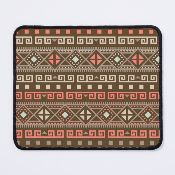 Item preview, Geometric Triangles Compilation in Rose Gold, Aqua and Marron - Multicolor Boho Motif designed and sold by Yeldiz.