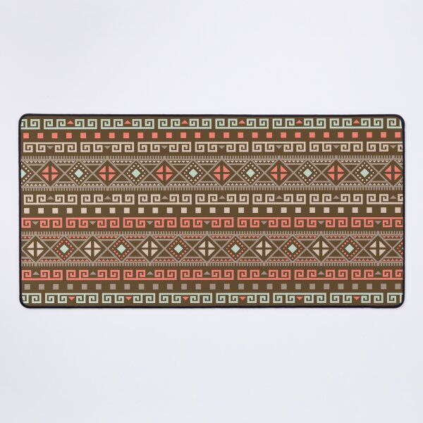 Item preview, Geometric Triangles Compilation in Rose Gold, Aqua and Marron - Multicolor Boho Motif designed and sold by Yeldiz.