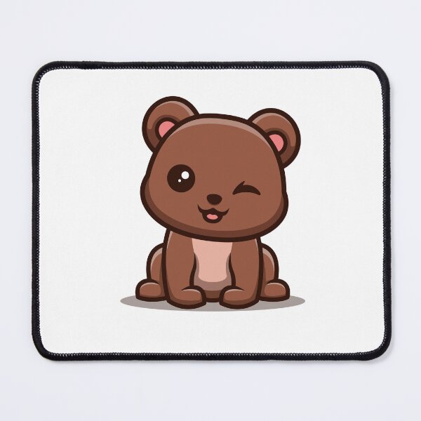 Item preview, Bear Sitting Winking Cute designed and sold by GumregaStudio.