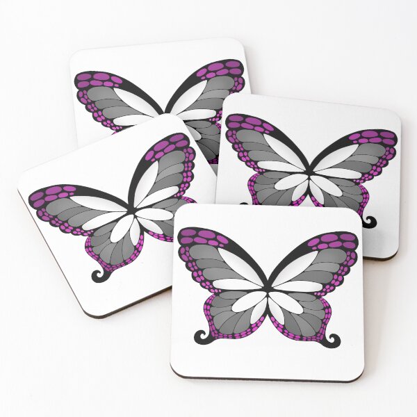 Item preview, Butterfly Wings Asexual Pride Flag designed and sold by Middy's Art.