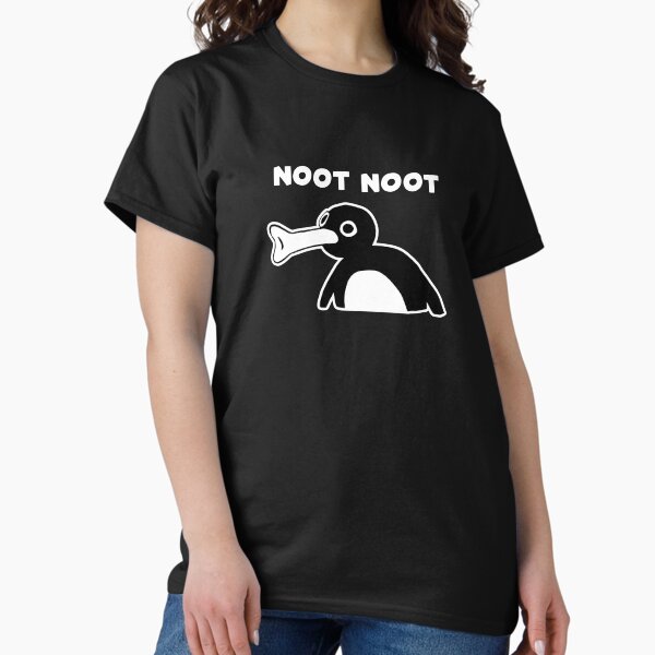 Vista previa del artículo con la obra «Noot Noot Pingu Meme (Negro BG)», diseñado y vendido por FilipeFerreira.