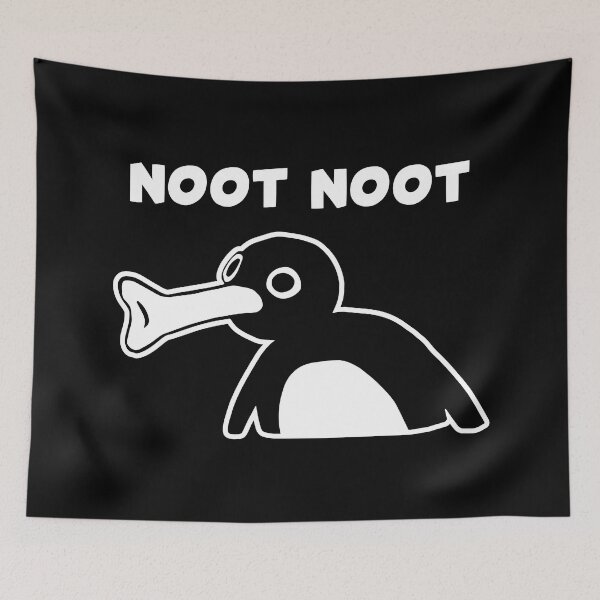 Item preview, Noot Noot Pingu Meme (Black BG) designed and sold by FilipeFerreira.
