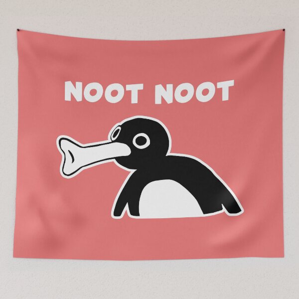 Item preview, Noot Noot Pingu Meme (Coral Pink BG) designed and sold by FilipeFerreira.