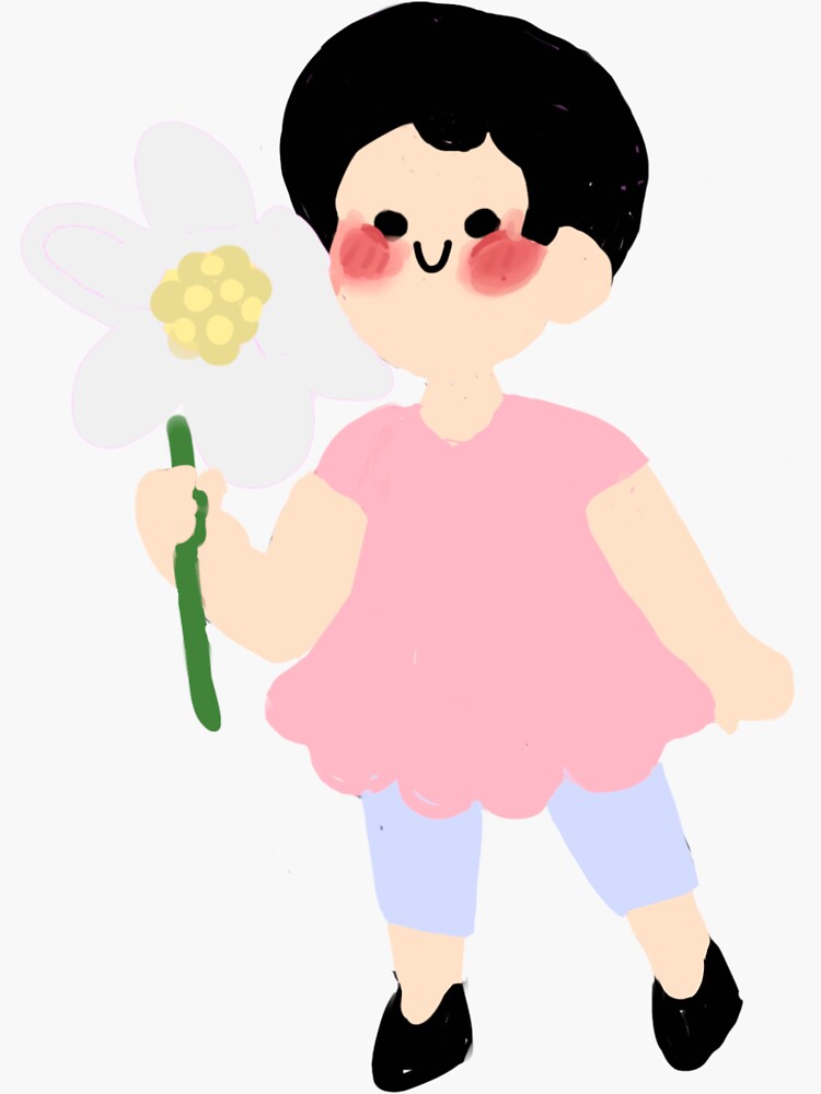 "Flower Girl 1" Sticker for Sale by rainbowcorals Redbubble