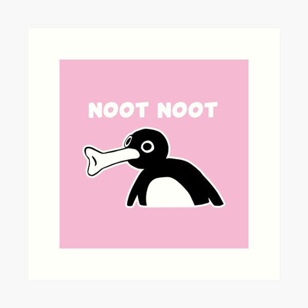 Vista previa del artículo con la obra «Noot Noot Pingu Meme (rosa claro BG)», diseñado y vendido por FilipeFerreira.