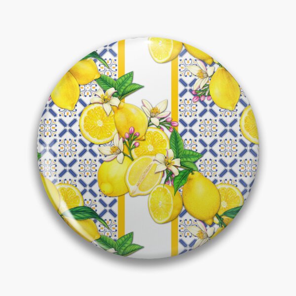 Item preview, Mediterranean Summer Lemons Pattern Design - Mediterranean Tiles designed and sold by antevasinart.