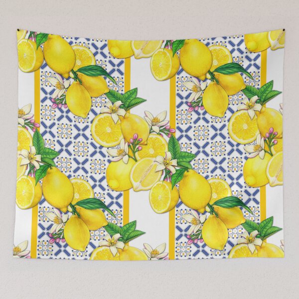 Item preview, Mediterranean Summer Lemons Pattern Design - Mediterranean Tiles designed and sold by antevasinart.