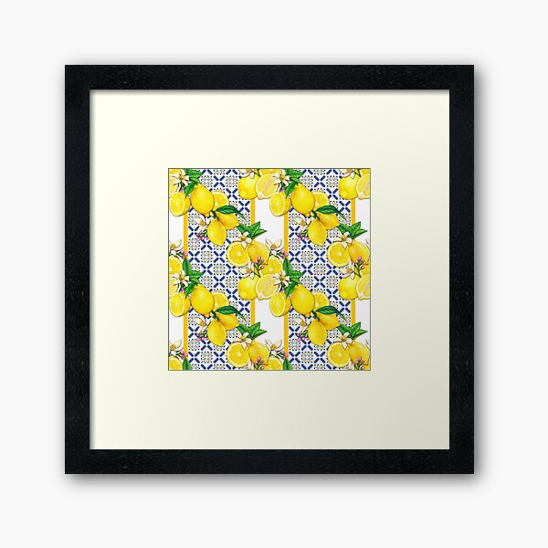Item preview, Mediterranean Summer Lemons Pattern Design - Mediterranean Tiles designed and sold by antevasinart.