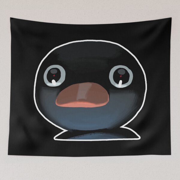 Item preview, Terrified Pingu Meme (Black BG) designed and sold by FilipeFerreira.
