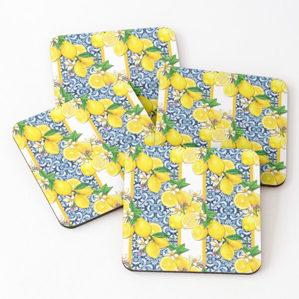 Item preview, Mediterranean Summer Lemons Pattern Design - Mediterranean Tiles designed and sold by antevasinart.