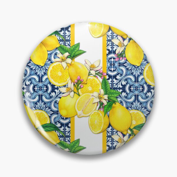Item preview, Mediterranean Summer Lemons Pattern Design - Mediterranean Tiles designed and sold by antevasinart.