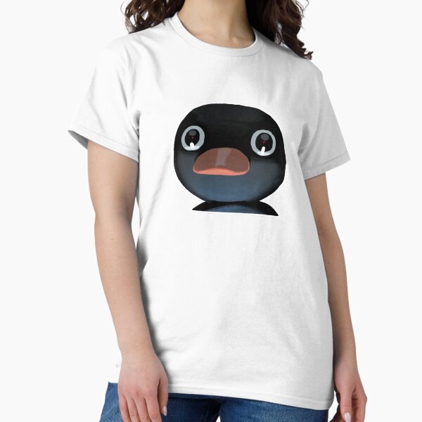 Vista previa del artículo con la obra «Meme de Pingu aterrorizado (fondo rosa claro)», diseñado y vendido por FilipeFerreira.