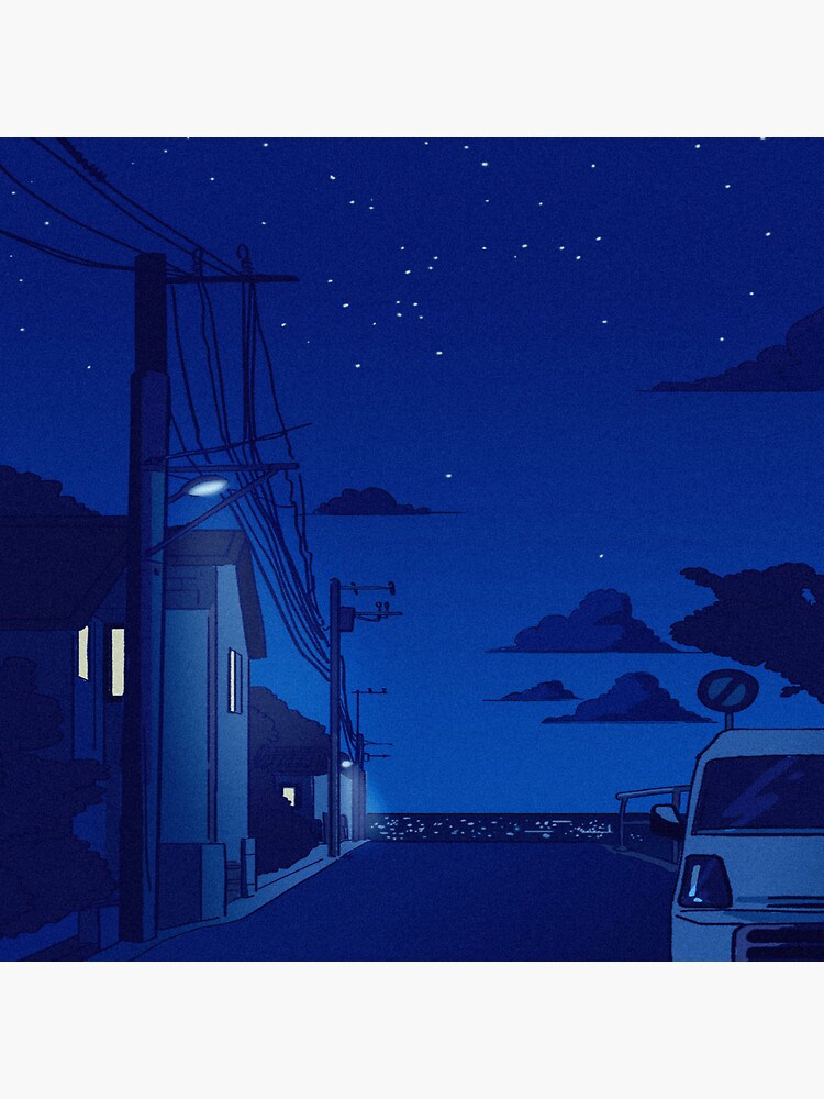 Shooting Star Night Time Scenery - Calming Anime Nature Scene