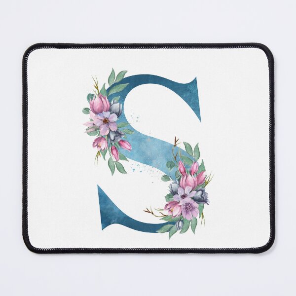 Item preview, Letter S Initial Or Monogram With Watercolor Flowers designed and sold by KreativniUm.