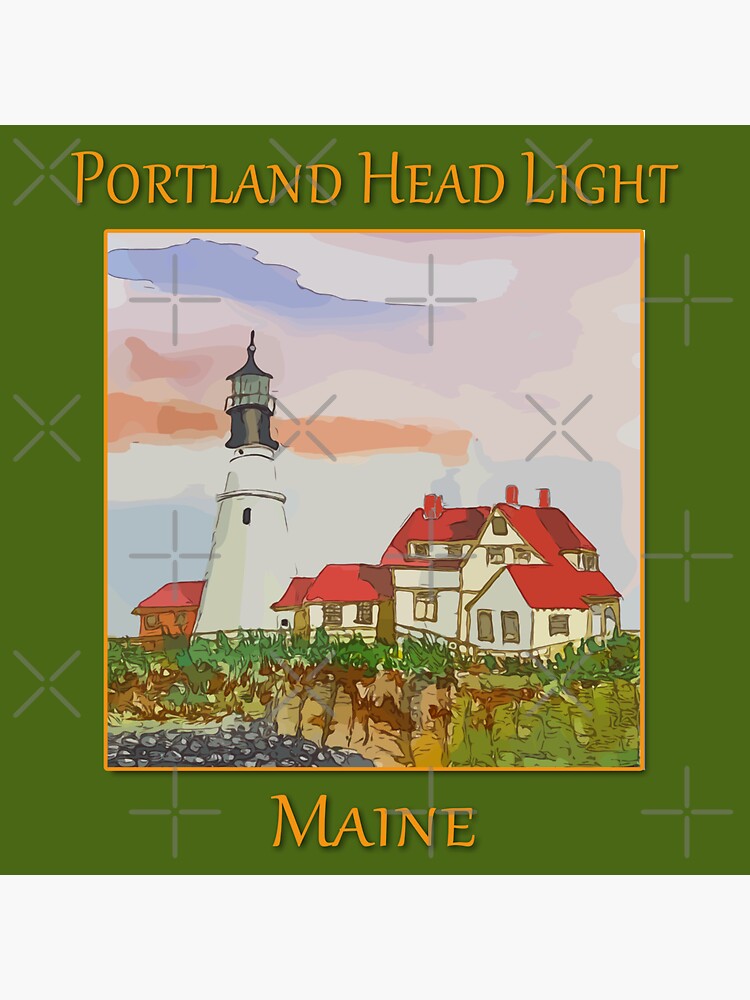 "Portland Head Lighthouse, Cape Elizabeth, Maine" Sticker for Sale by