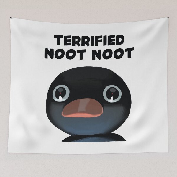 Item preview, Terrified Noot Noot Pingu Meme designed and sold by FilipeFerreira.