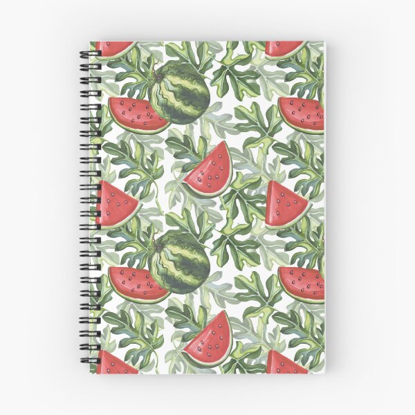 Item preview, Leafy Watermelon Plant Pattern Design, Watermelon Slices - Watermelon Patterns designed and sold by antevasinart.