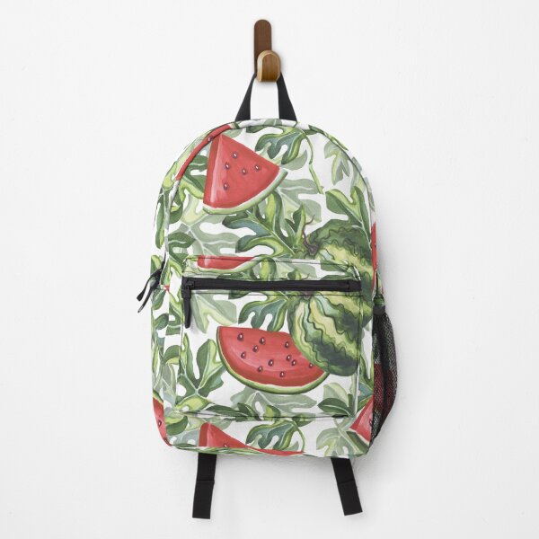 Item preview, Leafy Watermelon Plant Pattern Design, Watermelon Slices - Watermelon Patterns designed and sold by antevasinart.