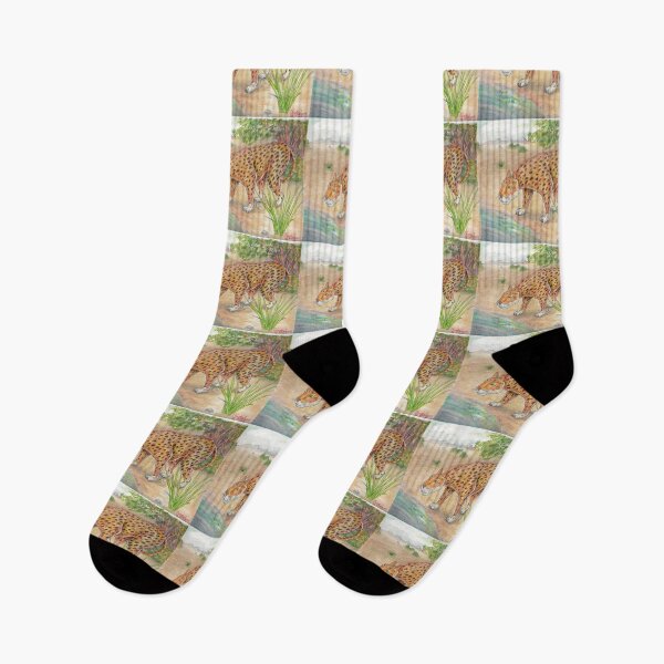 Item preview, Leopard at watering hole designed and sold by DarkRubyMoon.