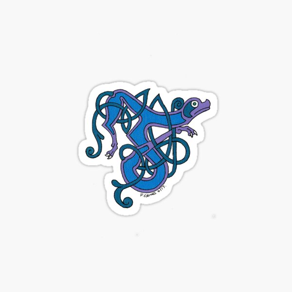 Celtic Beast letter T Sticker