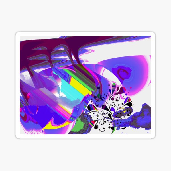 Abstract Floral Glow Motif  Sticker