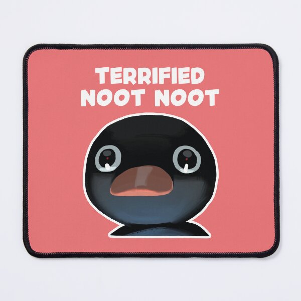 Item preview, Terrified Noot Noot Pingu Meme (Coral Pink BG) designed and sold by FilipeFerreira.