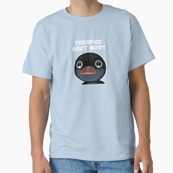Vista previa del artículo con la obra «Meme Noot Noot Pingu aterrorizado (BG azul claro)», diseñado y vendido por FilipeFerreira.