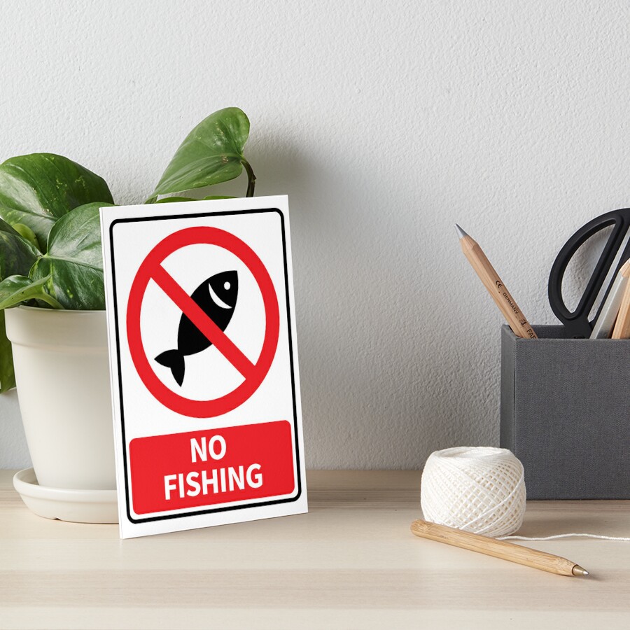 No Fishing Sign Sticker for Sale by StickDeco