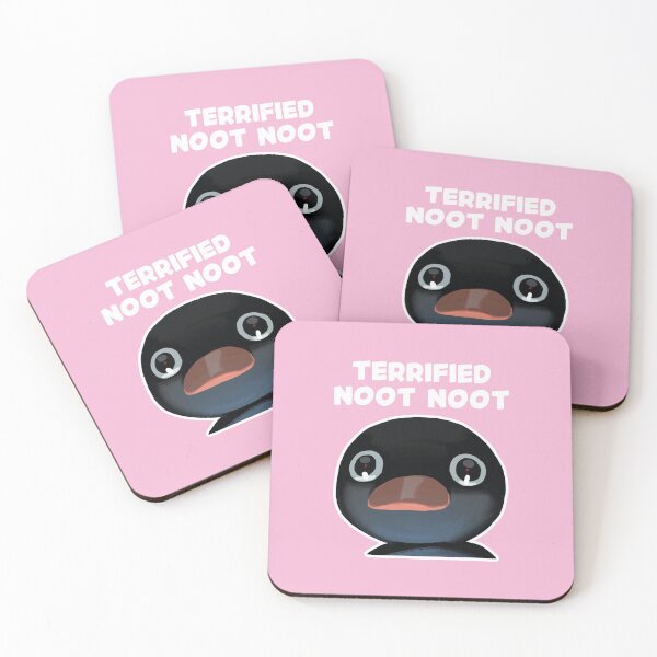 Item preview, Terrified Noot Noot Pingu Meme (Light Pink BG) designed and sold by FilipeFerreira.