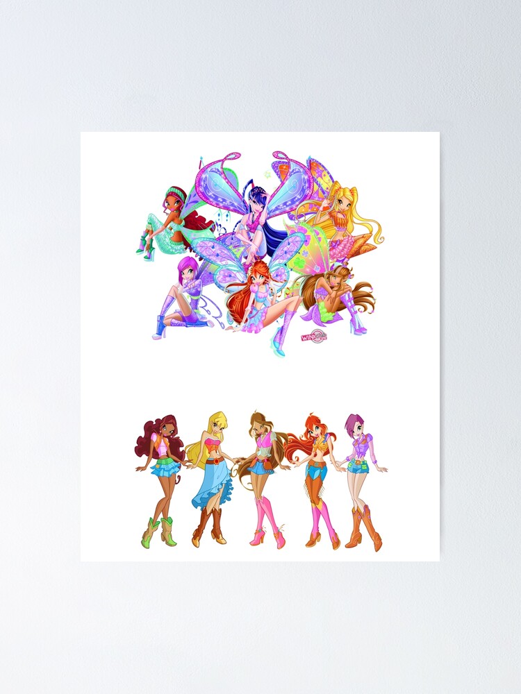 Poster « Groupe de fées Winx Club », par LunaticArtWork Redbubble