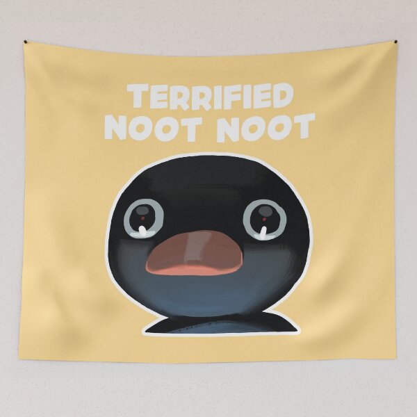 Item preview, Terrified Noot Noot Pingu Meme (Yellow BG) designed and sold by FilipeFerreira.