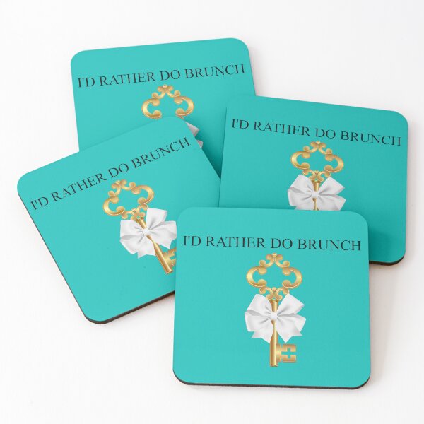 Item preview, I'd Rather Do Brunch - Gold Key White Bow & Box designed and sold by gtgbrown.