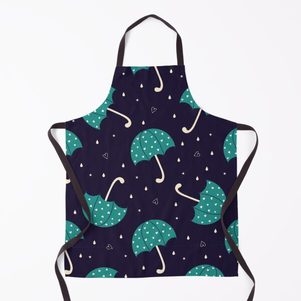 Item preview, Love Rain Rainy Day Weather Umbrella Pattern Dark Blue Teal Hearts And Raindrops Cute Seamless Pattern designed and sold by Stephen Scharf.