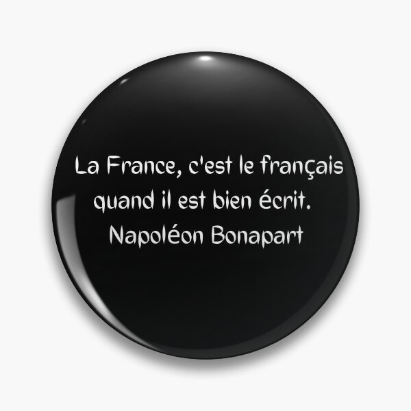 Item preview, Napoléon Bonaparte quote designed and sold by Voici.