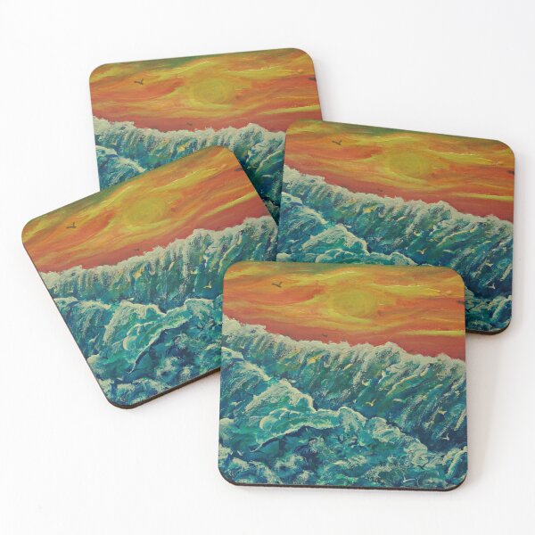 Item preview, Birds over rough waves designed and sold by George Hutton Hunter.