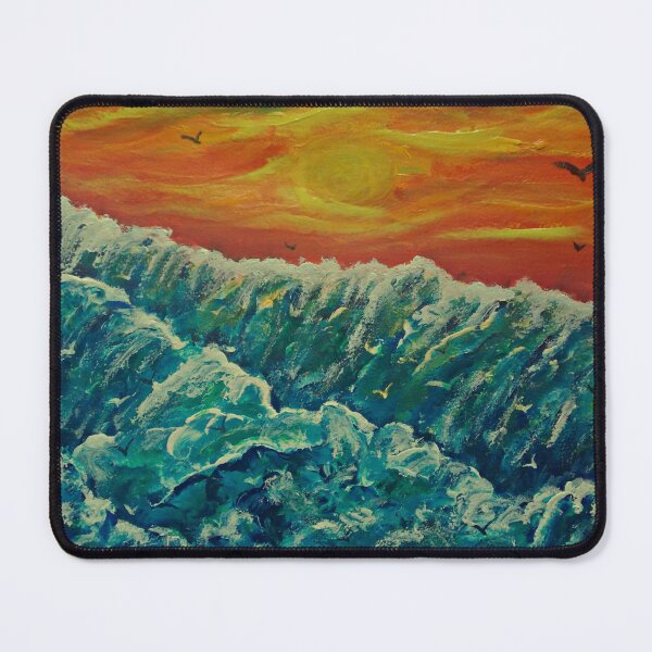 Item preview, Birds over rough waves designed and sold by George Hutton Hunter.