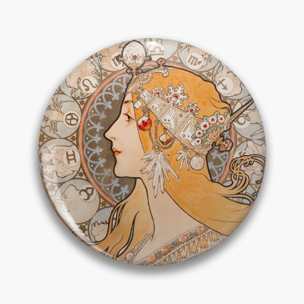 Item preview, Alphonse Maria Mucha's Zodiaque or La Plume designed and sold by NickLivin.