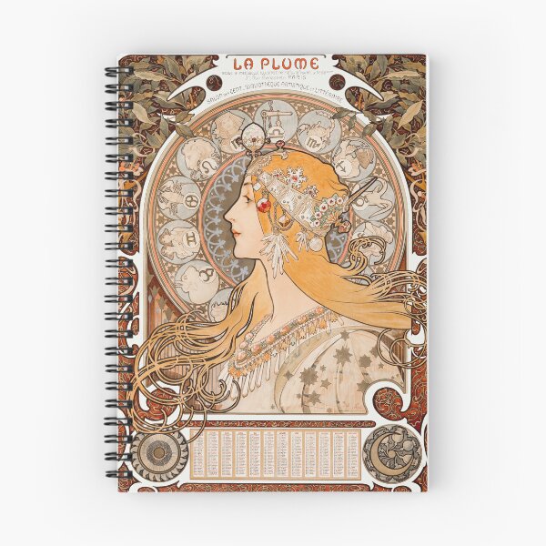 Item preview, Alphonse Maria Mucha's Zodiaque or La Plume designed and sold by NickLivin.