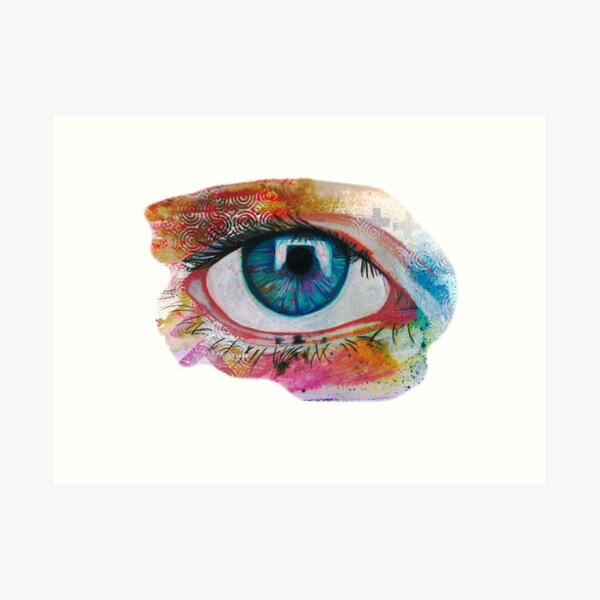 Mixed Media eye Art Print