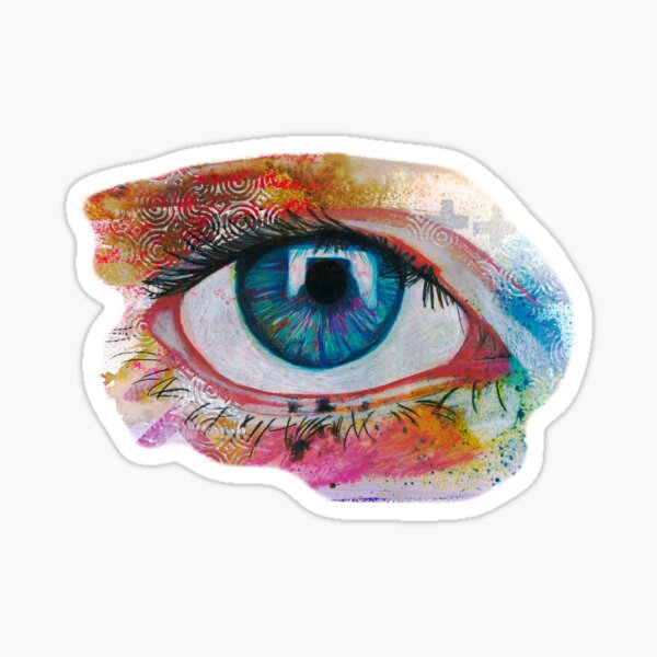 Mixed Media eye Sticker
